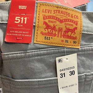 Levi’s Men’s Denizen Jeans 31x30 2 way stretch gray NWT